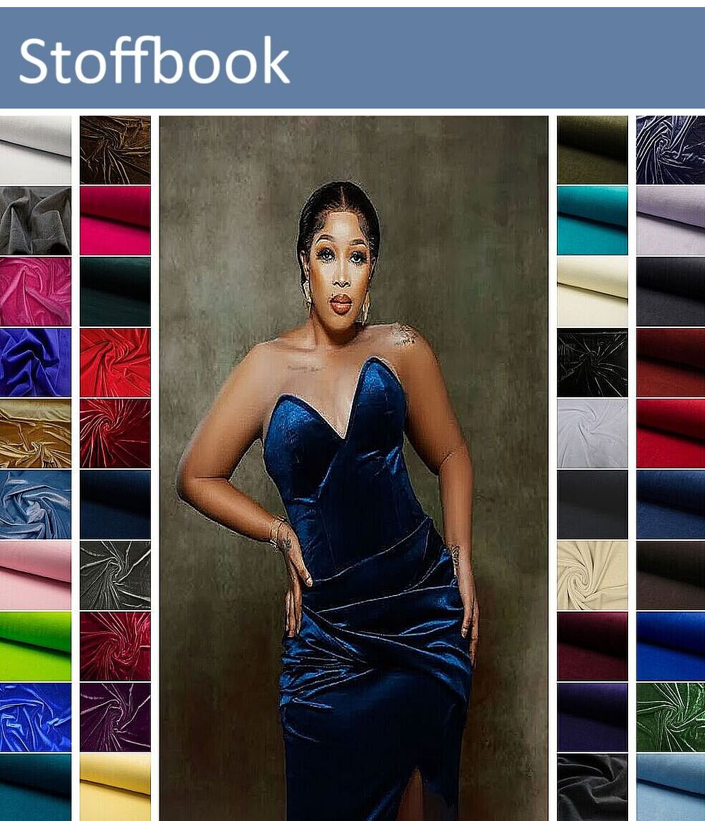 STOFFBOOK SAMT STOFF STOFFE METERWARE ~46 FARBEN #SG8 - Picture 1 of 95