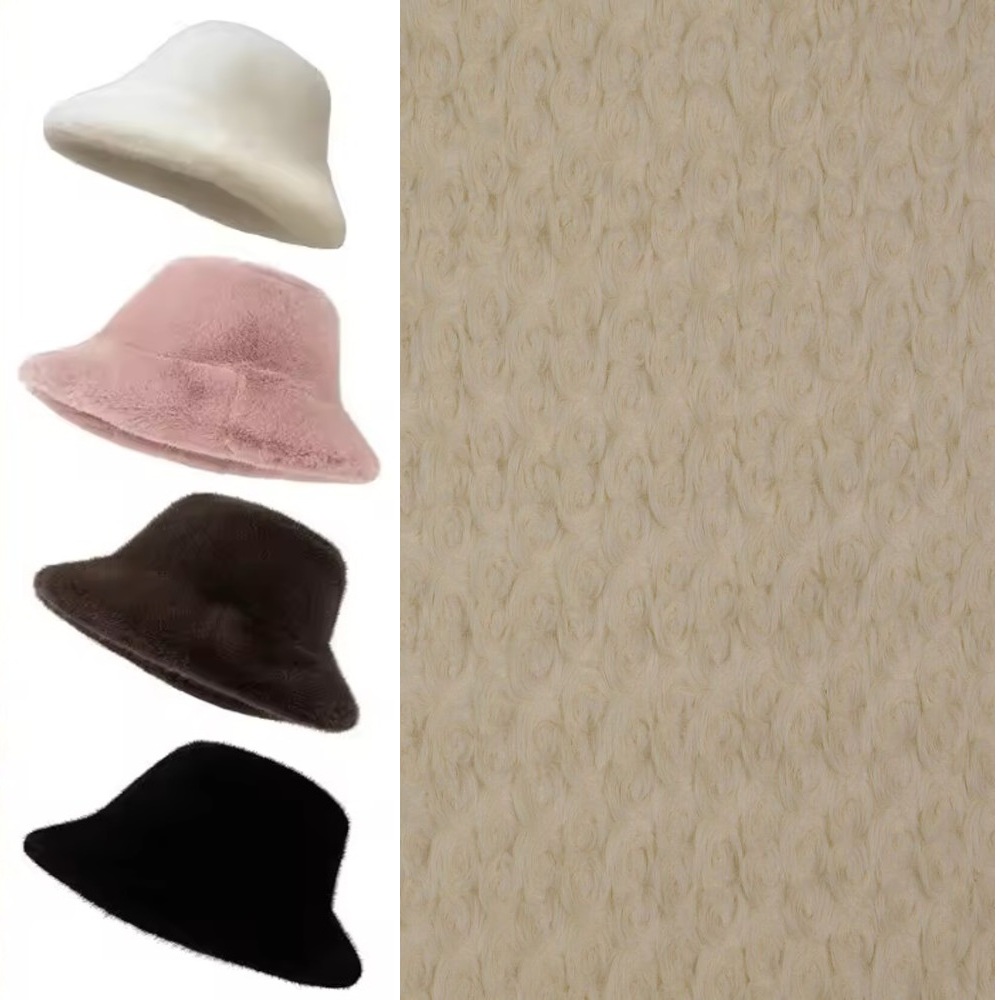 KANINCHEN FELLIMITAT STOFF PELZ PLÜSCHSTOFF BLUMEN-WIRBELMUSTER METERWARE DEKEN - Picture 8 of 63