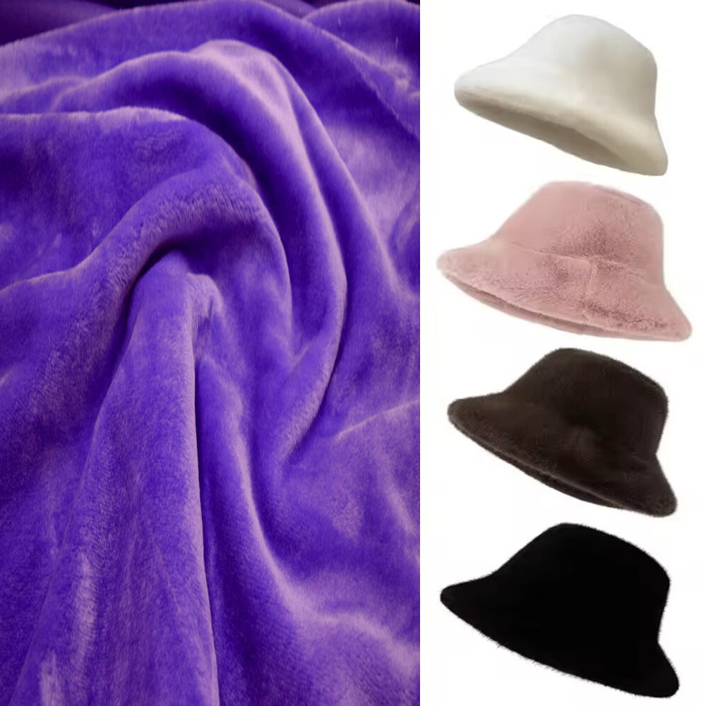 KANINCHEN FELLIMITAT STOFF PELZ PLÜSCHSTOFF BLUMEN-WIRBELMUSTER METERWARE DEKEN - Picture 28 of 63