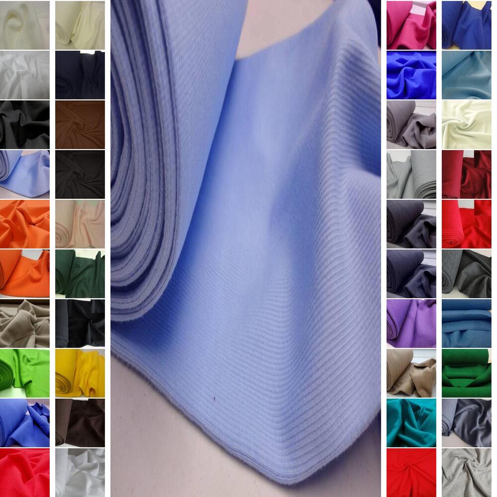 BAUMWOLLE SWEATSHIRT UND BÜNDCHENSTOFF STRICKSCHLAUCH ~41 FARBEN #C6-C9-A-B3 - Bild 38 von 83