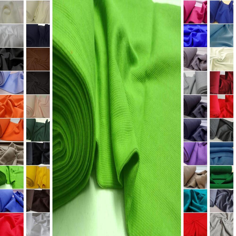 BAUMWOLLE SWEATSHIRT UND BÜNDCHENSTOFF STRICKSCHLAUCH ~41 FARBEN #C6-C9-A-B3 - Bild 32 von 83