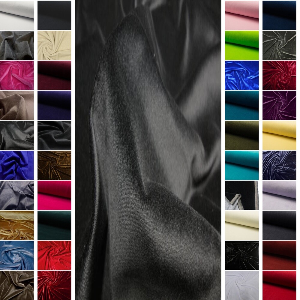 SAMT STOFF METERWARE VELOURS COUCH VORHANG SAMTSTOFF BAUMWOLLE NICKI VELOURSTOFF - Picture 89 of 107